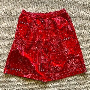 5/$15 Cute & Bold At Ease Red "Bandana" Shorts XL
